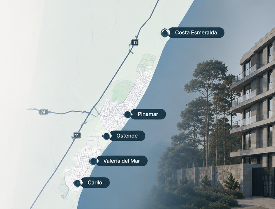 Zona de atención GEMINIS 360: Pinamar, Ostende, Valeria del Mar, Cariló y Costa Esmeralda